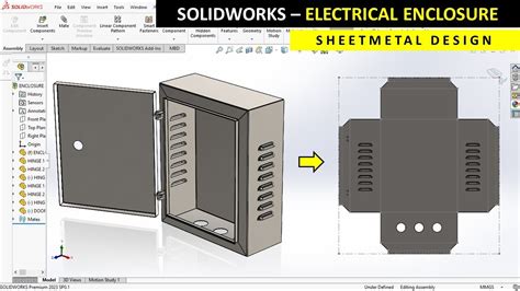 sheet metal plate for enclosure in solidworks|solidworks sheet metal parts.